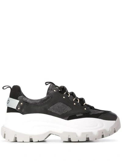 Shop Liu •jo Platform Sole Sneakers In Black