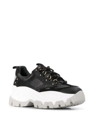 Shop Liu •jo Platform Sole Sneakers In Black
