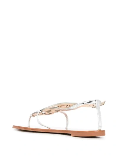 Shop Sophia Webster Butterfly Flat Sandals In Silver