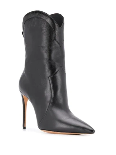 Shop Alexandre Birman Rounded-top Ankle Boots In Black