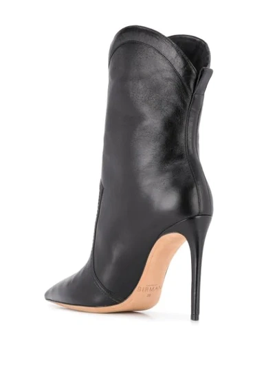 Shop Alexandre Birman Rounded-top Ankle Boots In Black