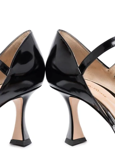 Shop Gianvito Rossi 70mm Leather Mary Jane Pumps In Black