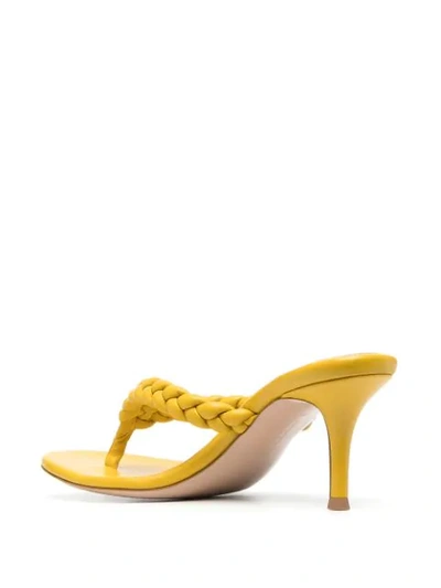 Shop Gianvito Rossi Tropea Mule Sandals In Yellow