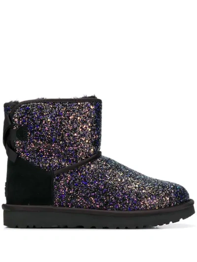 Shop Ugg Bow Cosmos Glitter Boots In Black