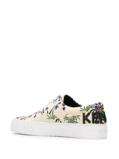 Shop Kenzo Sea Lily K-state Sneakers In Neutrals