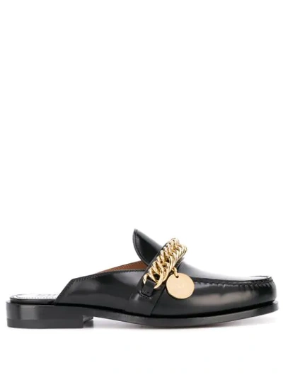 Shop Givenchy Chain-link Detail Loafers In Black