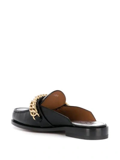 Shop Givenchy Chain-link Detail Loafers In Black