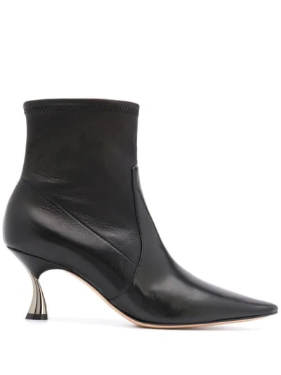 Shop Casadei Mid-heel Ankle Boots In Black
