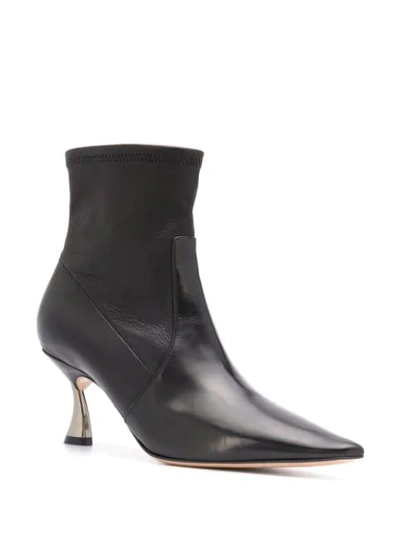 Shop Casadei Mid-heel Ankle Boots In Black