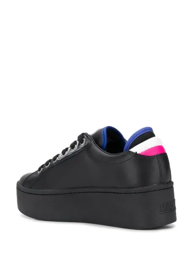 Shop Tommy Jeans Flatform Detail Sneakers In Black
