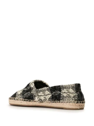 Shop Tory Burch Checked Pattern Espadrille In Multicolour