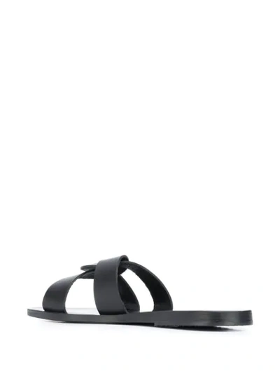 Shop Ancient Greek Sandals Desmos Flat Sandals In Black