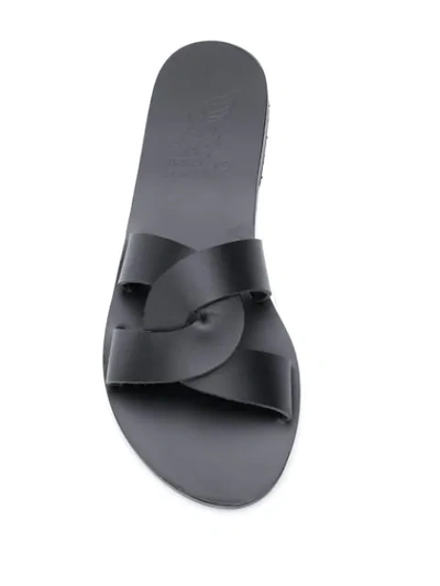Shop Ancient Greek Sandals Desmos Flat Sandals In Black