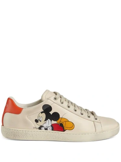 Shop Gucci X Disney Mickey Mouse Sneakers In White