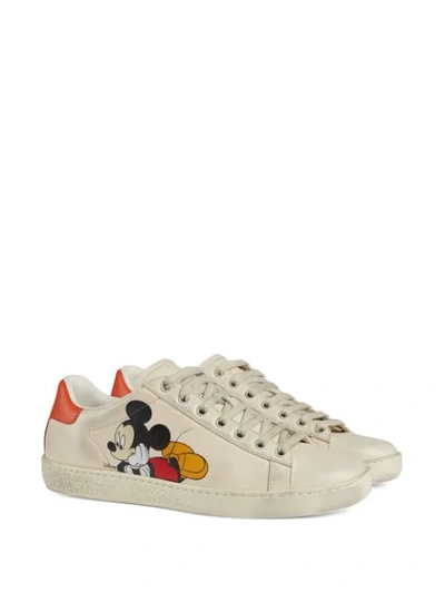 Shop Gucci X Disney Mickey Mouse Sneakers In White