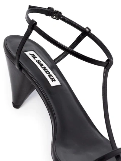 Shop Jil Sander 65mm Caged Sandals In Black