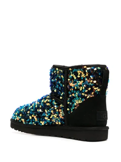 Shop Ugg Stellar Sequin-embellished Ankle Boots In Black
