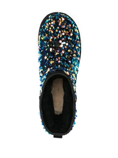Shop Ugg Stellar Sequin-embellished Ankle Boots In Black