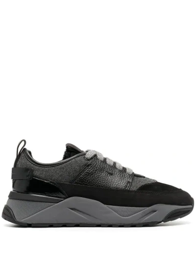 Shop Santoni New Style Low-top Sneakers In Black
