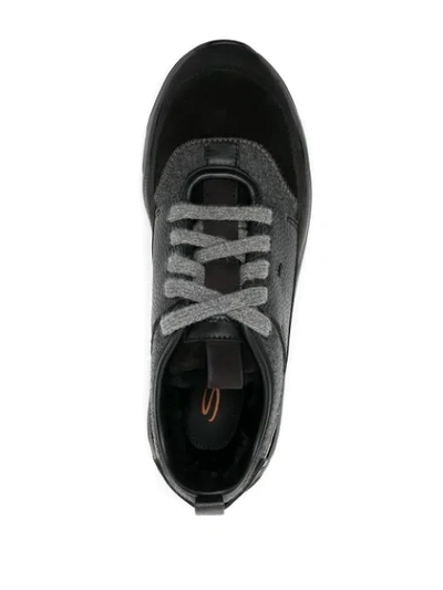 Shop Santoni New Style Low-top Sneakers In Black