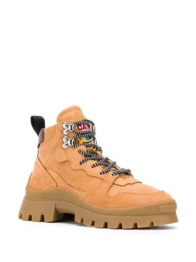 Shop Dsquared2 Lace-up Hiking Boots In Brown