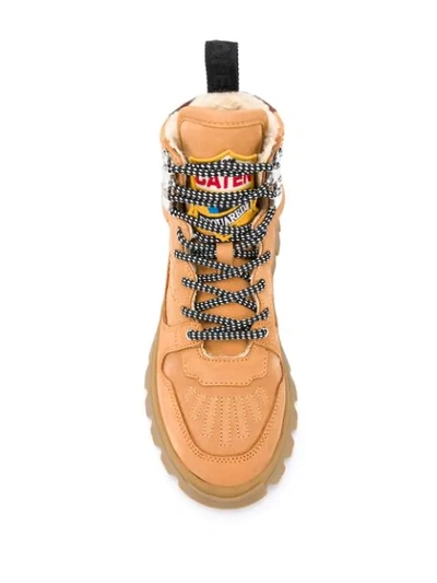 Shop Dsquared2 Lace-up Hiking Boots In Brown