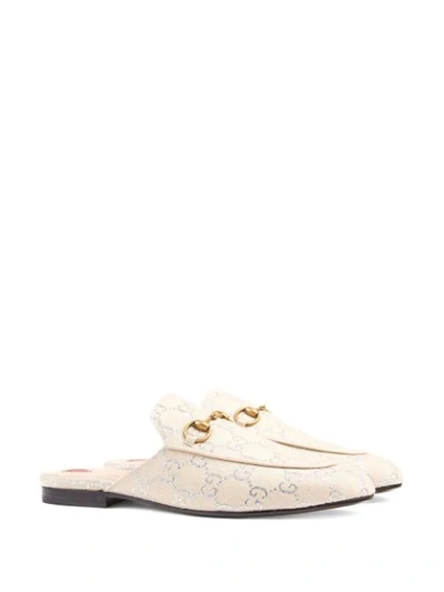 Shop Gucci Princetown Donna Slippers In Neutrals