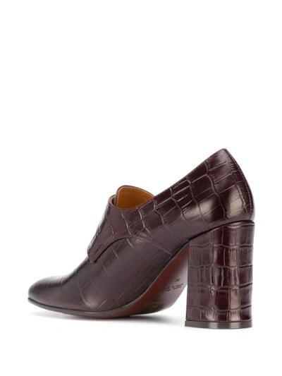 Shop Chie Mihara Relis Crocodile-effect Loafers In Purple