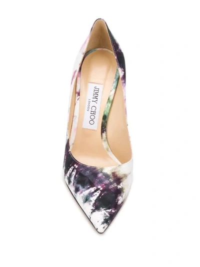 Shop Jimmy Choo Love 100mm Tie-dye Print Pumps In Pink