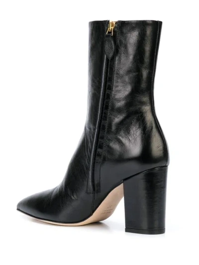 Shop Paris Texas Acapulco Block Heel Ankle Boots In Black