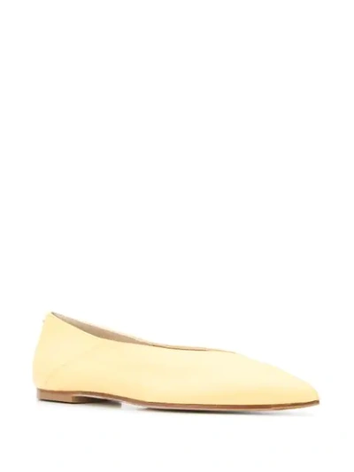 Shop Aeyde Moa Ballerinas In Yellow