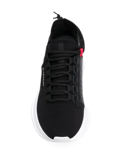 Shop Givenchy Perforated Low-top Sneakers In Black