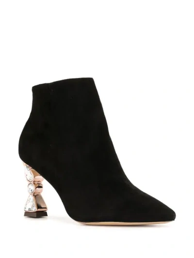 Shop Sophia Webster Bijou Ankle Boots In Black