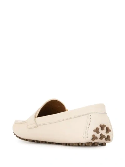 Shop Bally Lenya Buckled Loafers In White