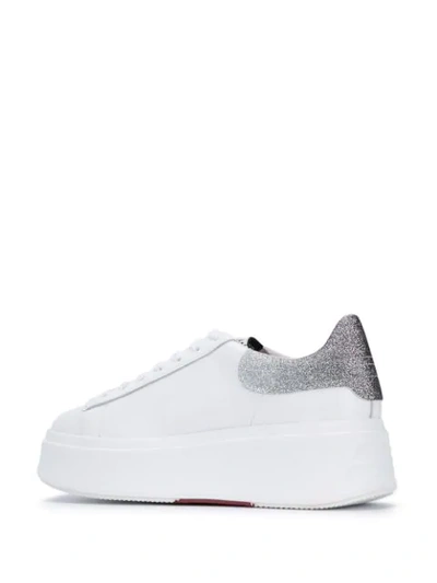 Shop Ash Moby Glitter Combo Low-top Sneakers In White