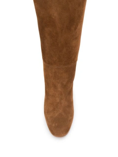L'autre Chose Knee-length Block Heel Boots In Brown