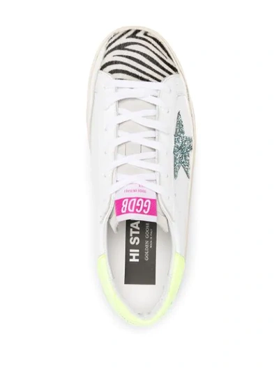 Shop Golden Goose Hi Star Sneakers In White