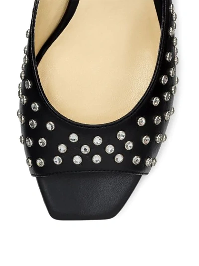 Shop Jimmy Choo Jynx 45mm Crystal-embellished Sandals In Black