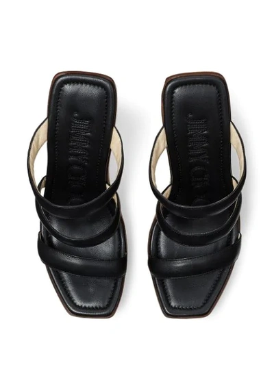 Shop Jimmy Choo Athenia Wedge Sandals 110mm In Black
