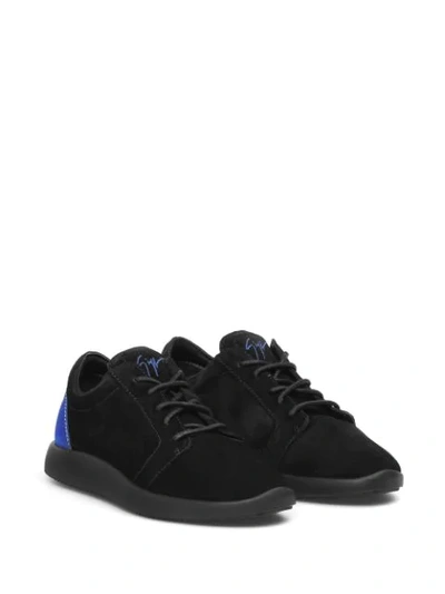 Shop Giuseppe Zanotti Contrast Heel-counter Sneakers In Black