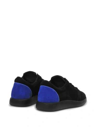 Shop Giuseppe Zanotti Contrast Heel-counter Sneakers In Black