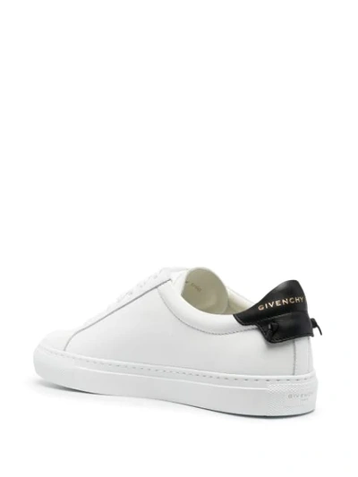 Shop Givenchy Contrast Heel Counter Sneakers In White