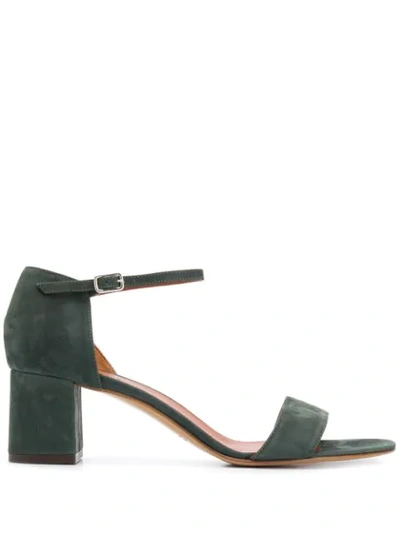 Shop Michel Vivien Lila Block-heel Sandals In Green
