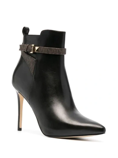 Shop Michael Michael Kors Fanning Buckled Ankle Boots In Black