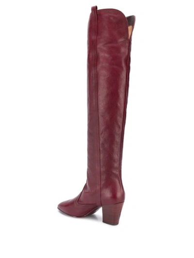 Shop Laurence Dacade Sully Van Knee-high Boots In Red