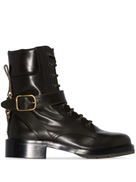 chloe lace up boots