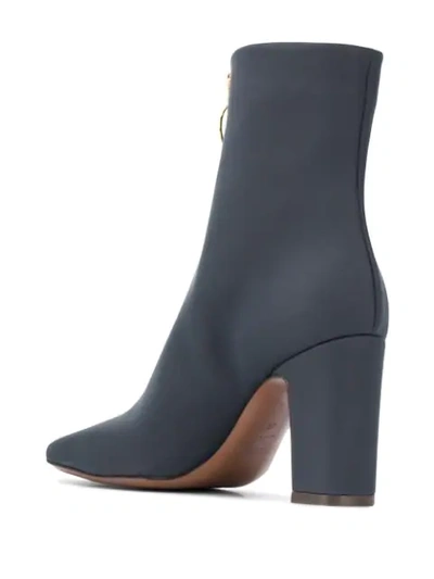 Shop L'autre Chose Front-zip Boots In Blue