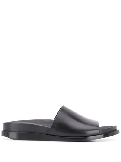 Shop Ann Demeulemeester Flat Slip-on Sandals In Black
