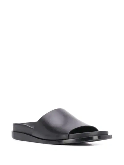 Shop Ann Demeulemeester Flat Slip-on Sandals In Black