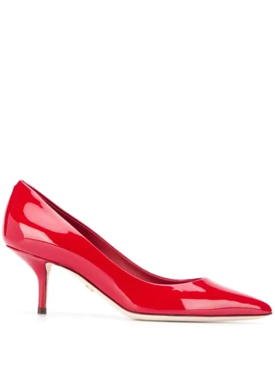 Shop Dolce & Gabbana Pointed Pumps In Red